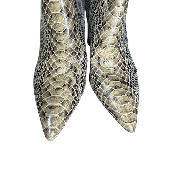 Mark Fisher Snakeskin Print Block Heel Ankle Boots Size 8.5 - Picture 6 of 9